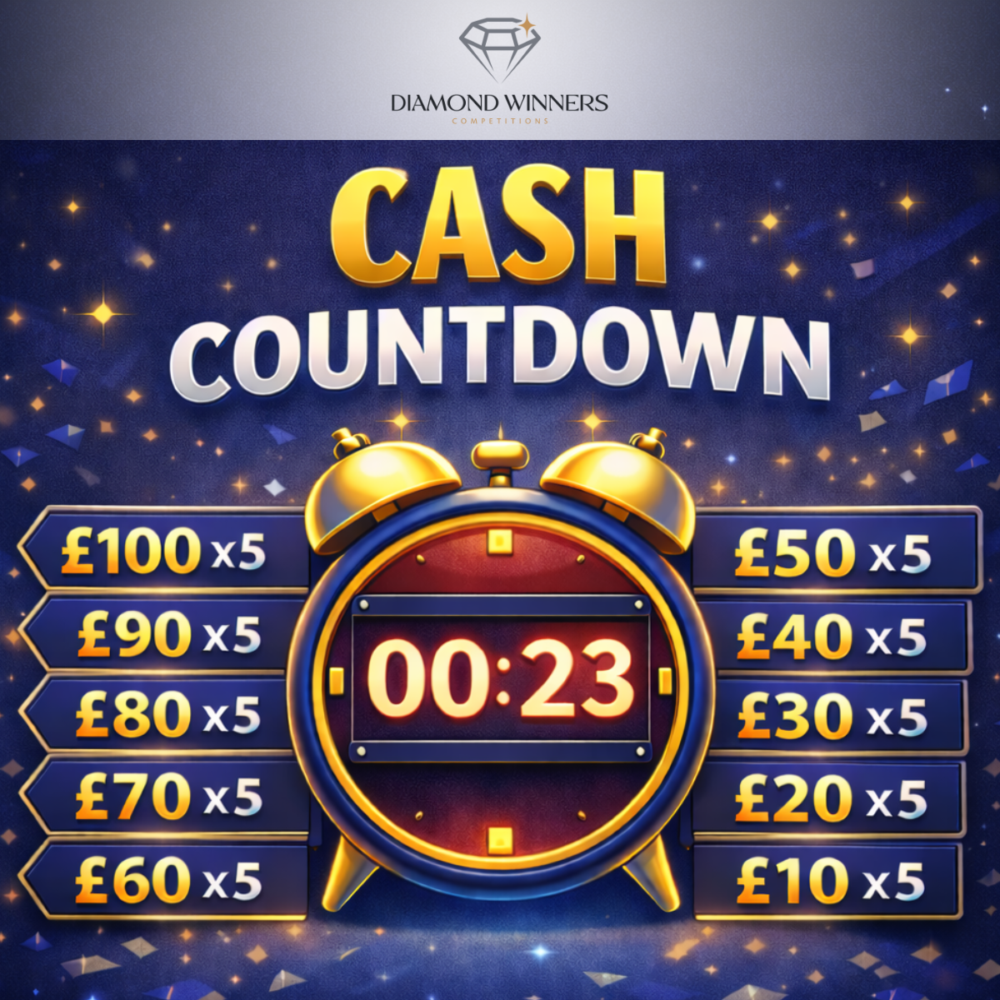 CASH COUNTDOWN – 550 instant winners – Diamond Winners