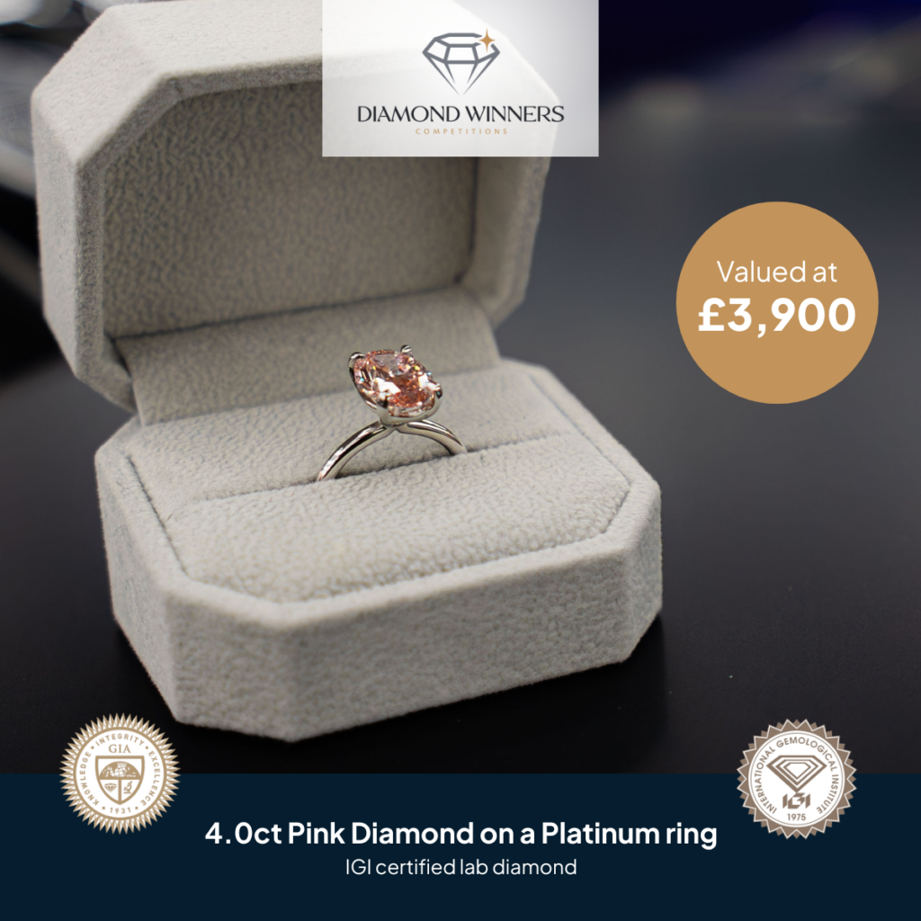 Win A 4.00ct Pink Diamond Platinum Ring (£3,900 Insured Value)