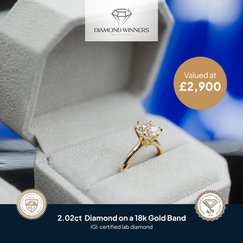 Win A 2.02ct Gold or Platinum Ring (£2,900 Insured Value)