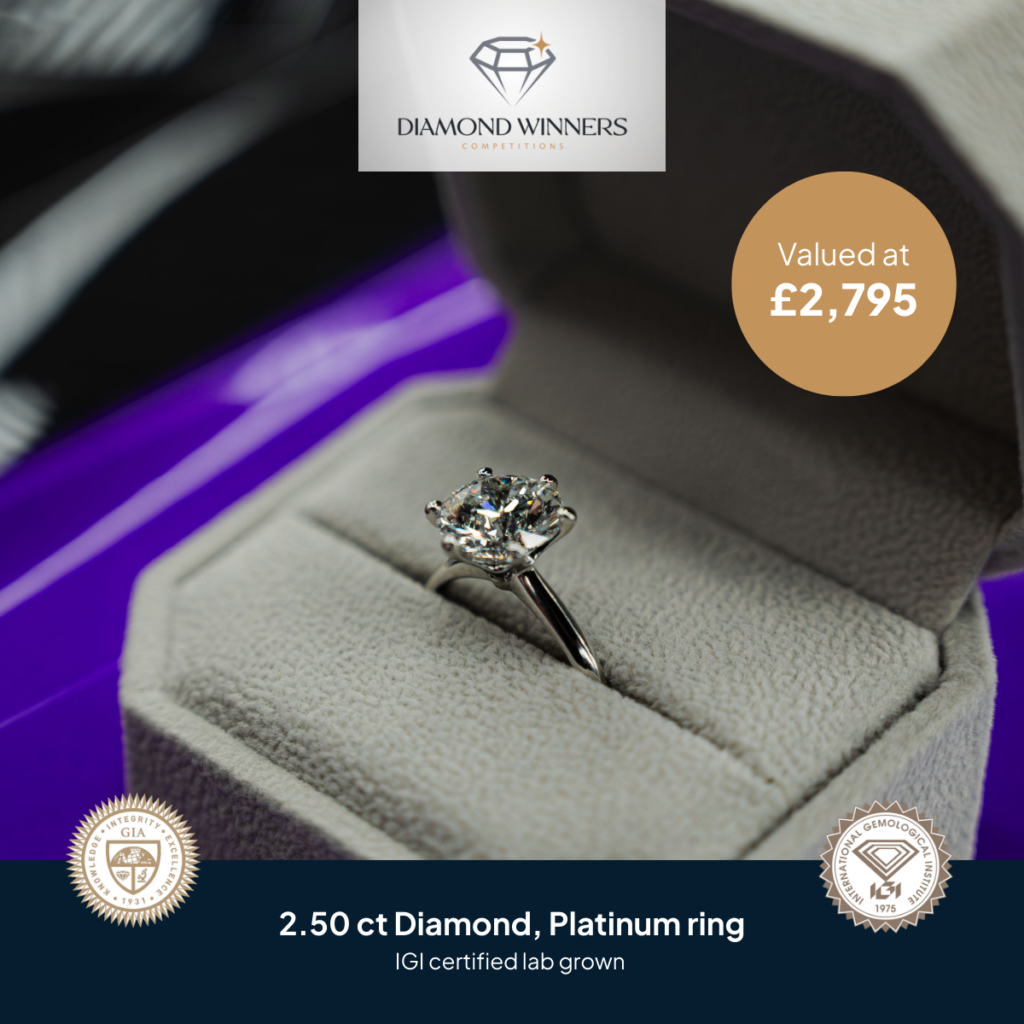 Win A 2.50ct Platinum Ring (£2,795 Insured Value)