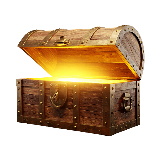 Gold Treasure Chest | £500 Cash | 10 Points