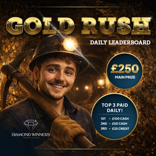 The £10,000 Gold Rush Daily Leaderboard! Top 3 Paid Daily!