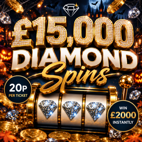 £15,000 Diamond Spins! - Win £2,000 Instantly!