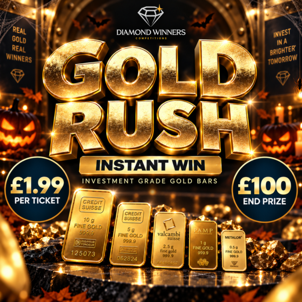 £15,000 Gold Rush - Win Gold Bars Instantly!
